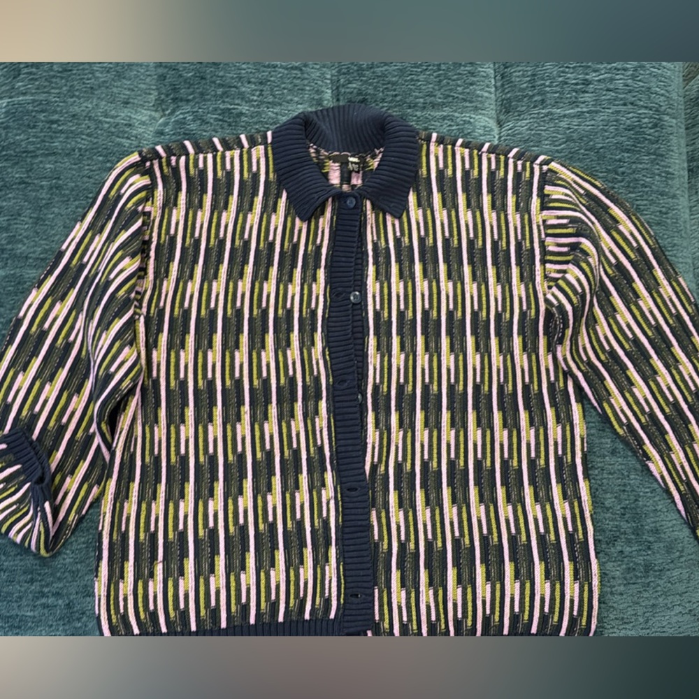 Van’s Striped Knit Button Cardigan
